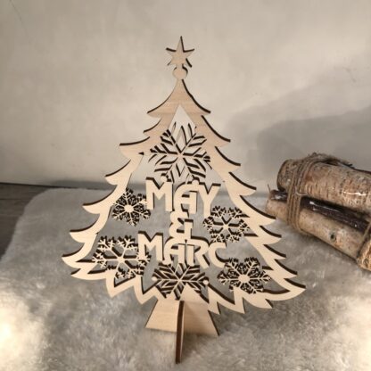 Albero Natale personalizzato mod neve | Decorazione natalizia personalizzata | Decorazione natalizia in legno | Regalo di Natale