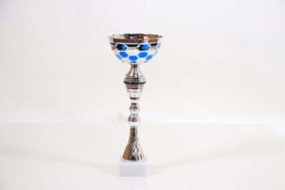 Coppa silver con tazza scacchi blu h31 d12